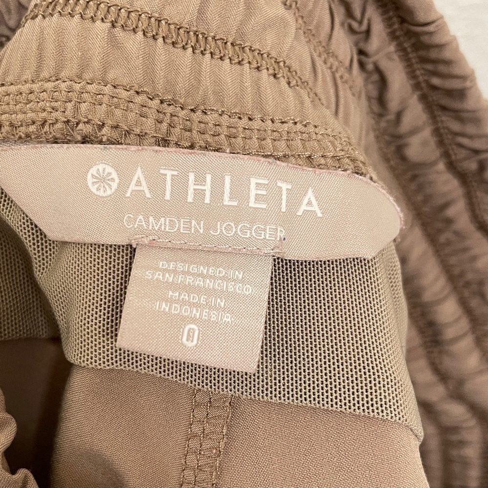 Athleta Camden Jogger Pant Drawstring Pull On Women’s 0 Brownstone Beige - Picture 9 of 16